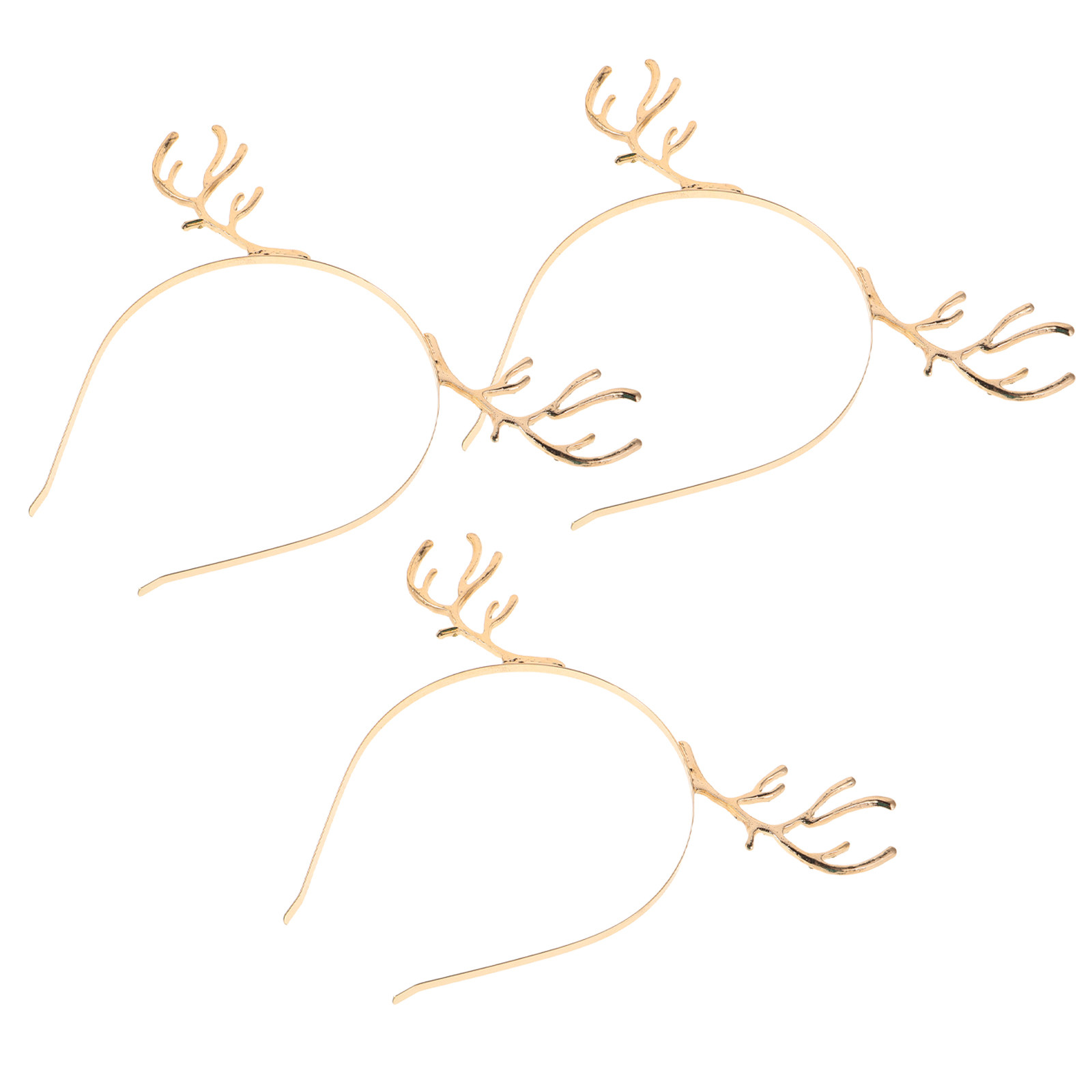 Reindeer Antlers Headband - 3Pcs Holiday Antler Headband Reindeer-Themed Sparkly