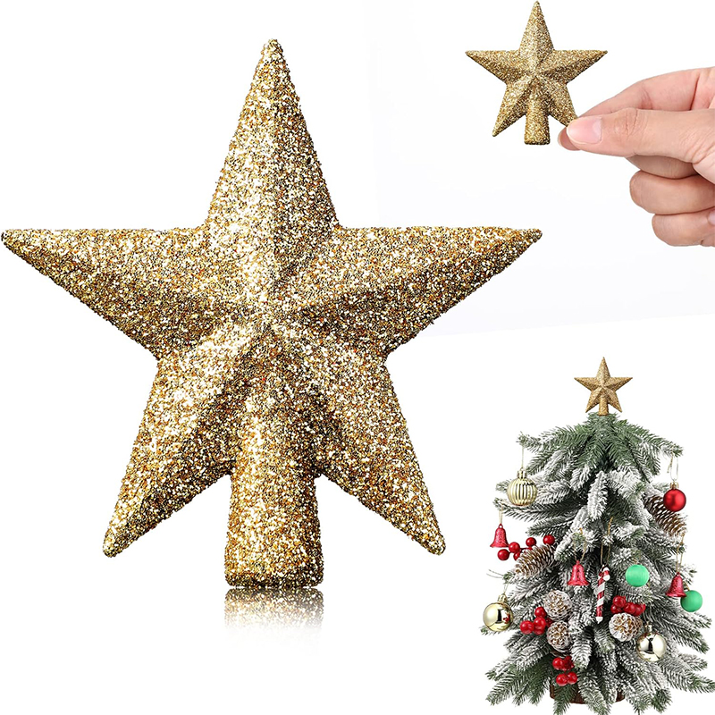 Star Tree Topper - 5Pcs 15/20cm Christmas Tree Top Star