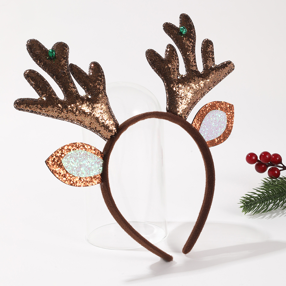 Reindeer Antlers Headband - Sequins Reindeer Antler Hairband Hair Hoop