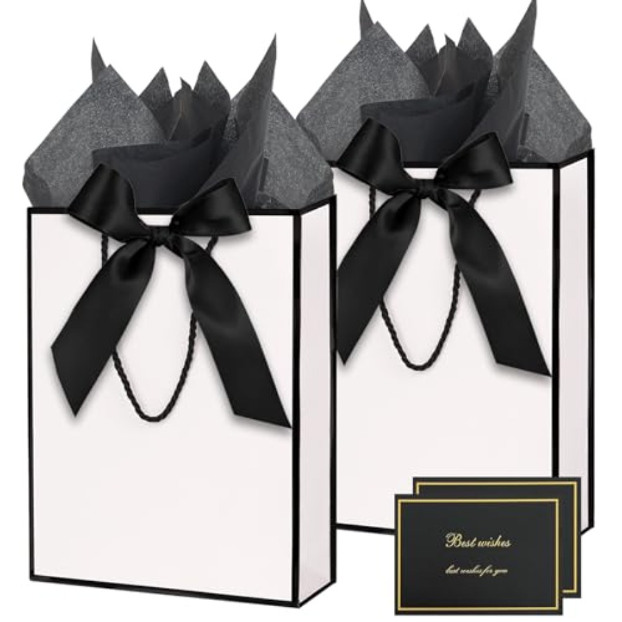 Ribbon Bow Gift - Gift Bags for Presents, 2 Pack