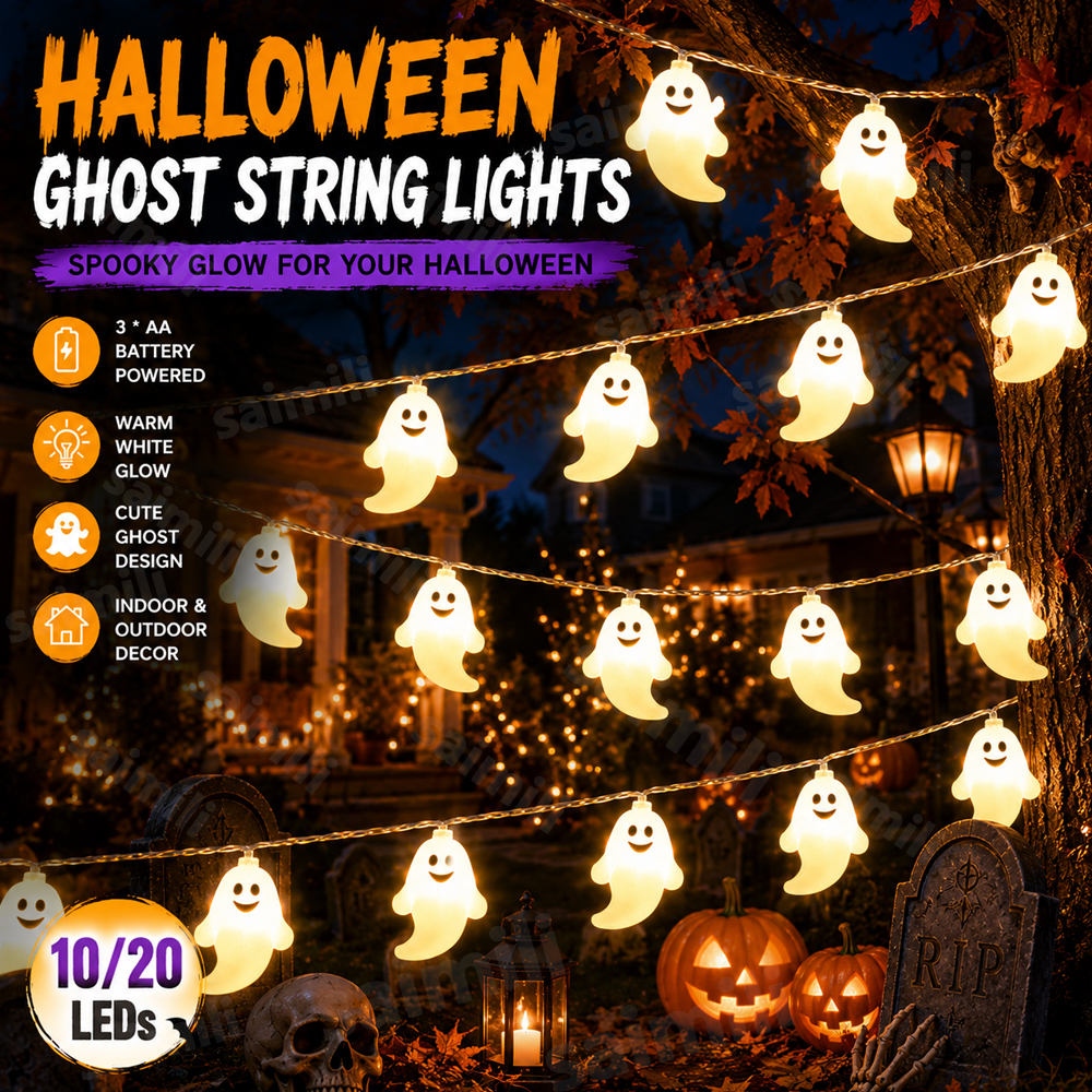 Battery Ghost LED String Light - Led Fairy String Lights recensione e prezzo