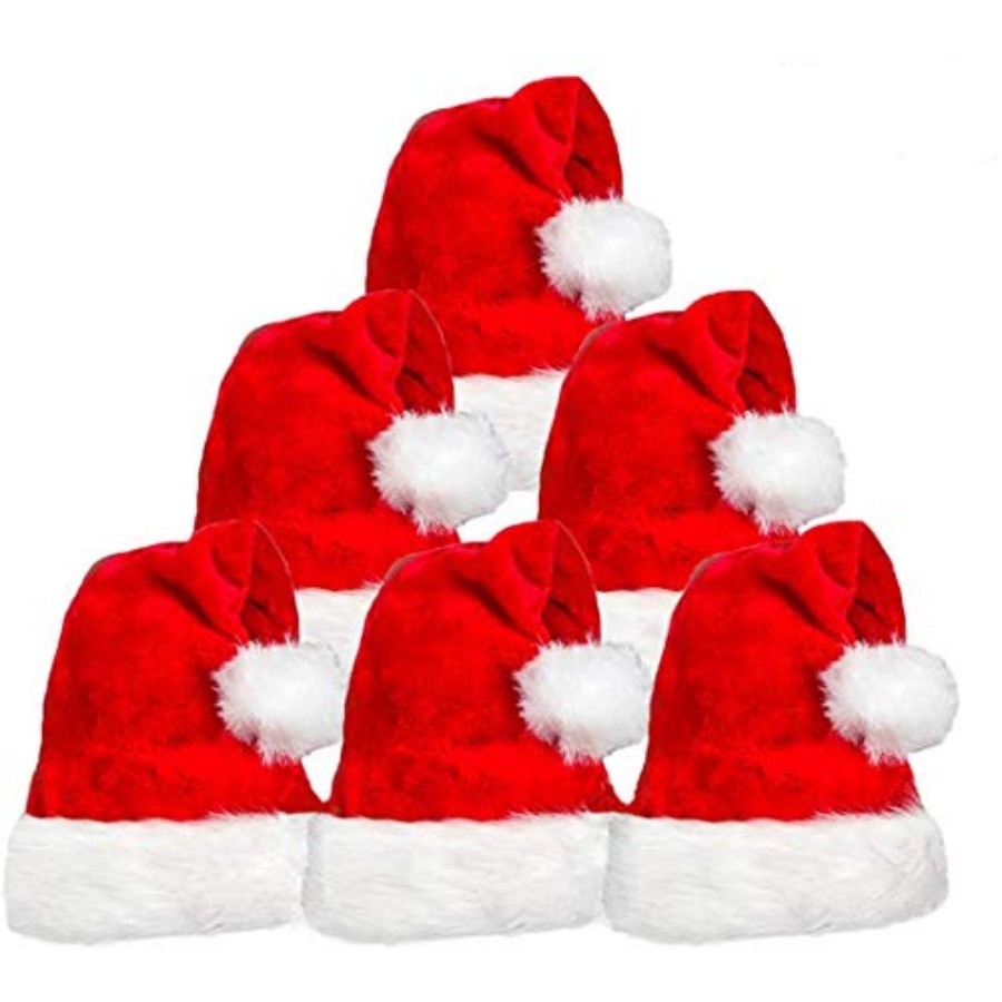 6 Pack Plush Santa Hat, Tradit - Santa Hat Plush recensione e prezzo