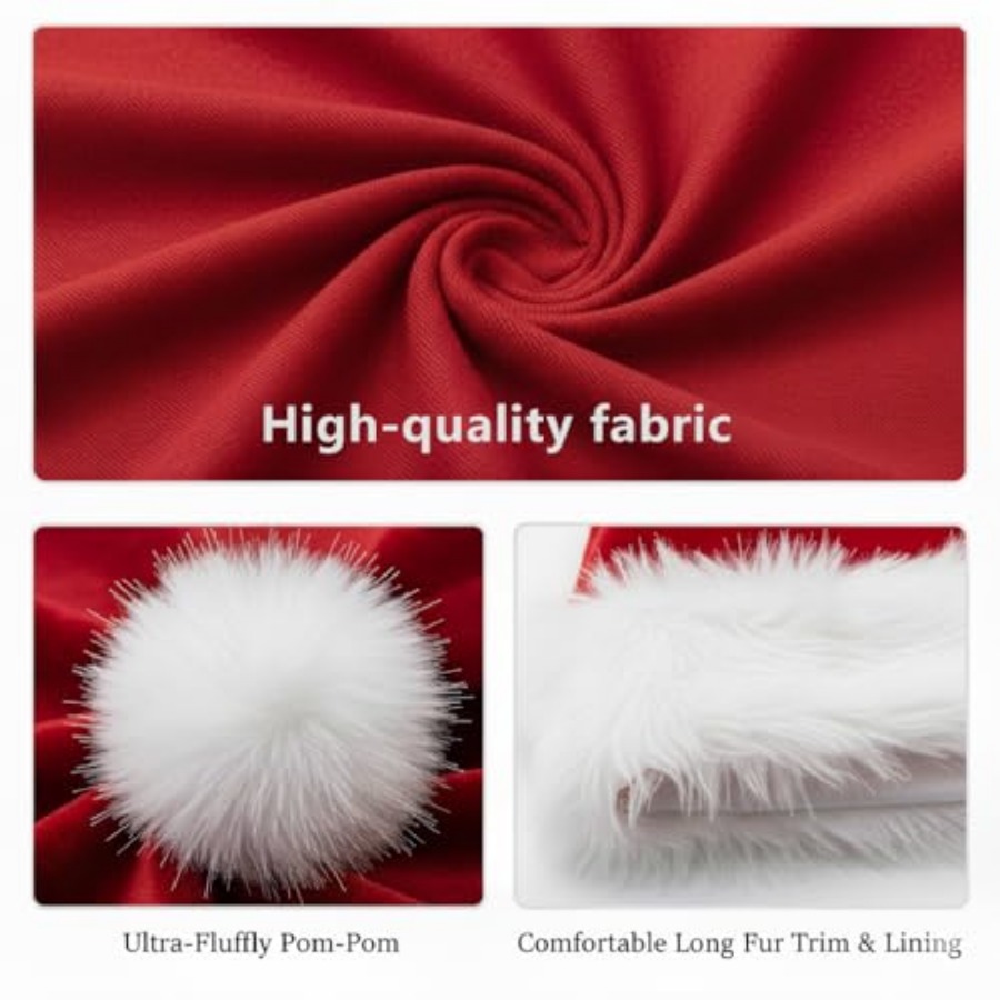6 Pack Plush Santa Hat, Tradit - Santa Hat Plush recensione e prezzo