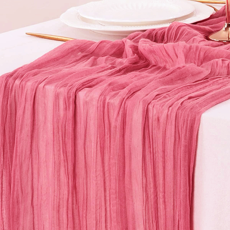 Red Table Runner Gauze Wedding - Christmas Table Runner recensione e prezzo