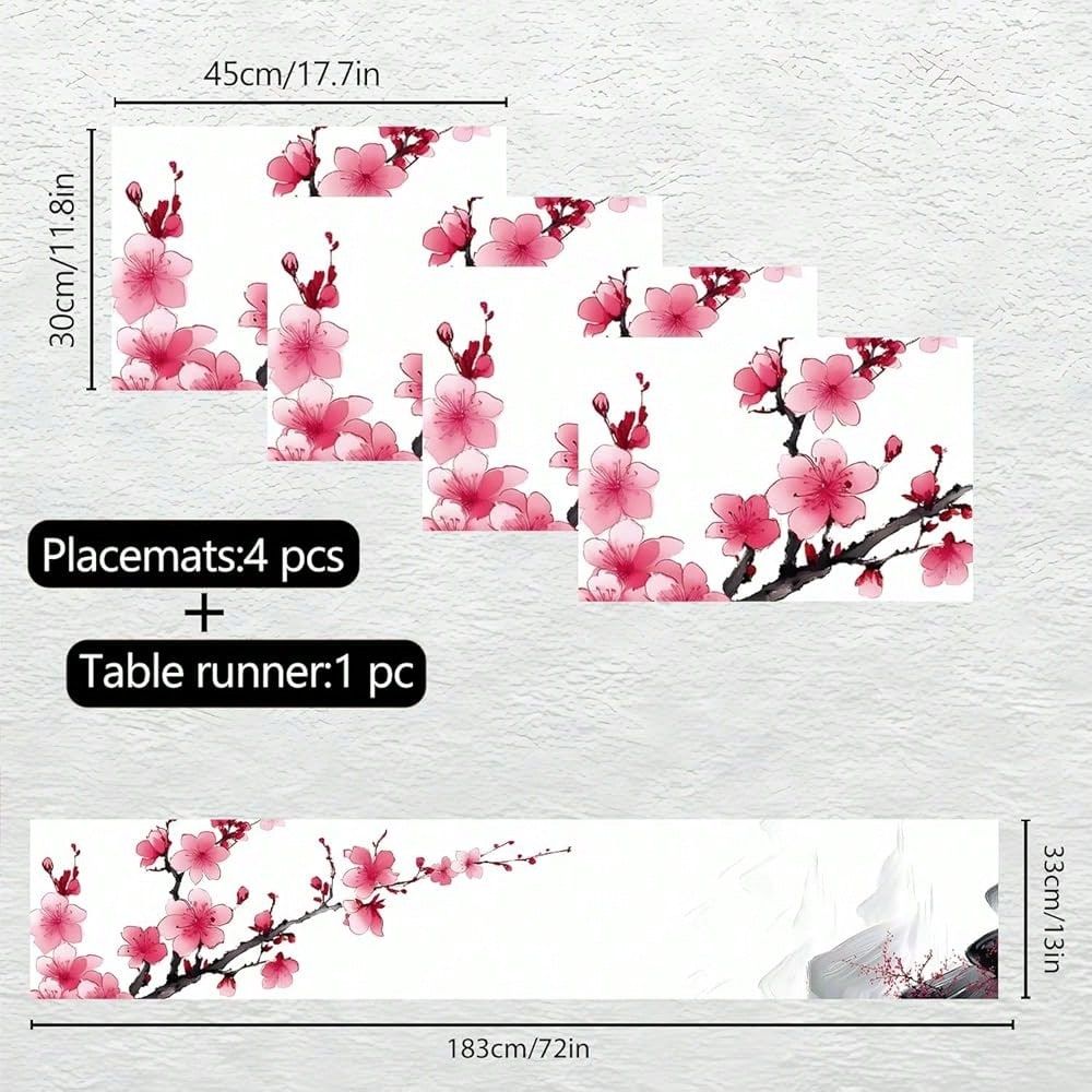 Cherry Blossom Table Runner An - Christmas Table Runner recensione e prezzo