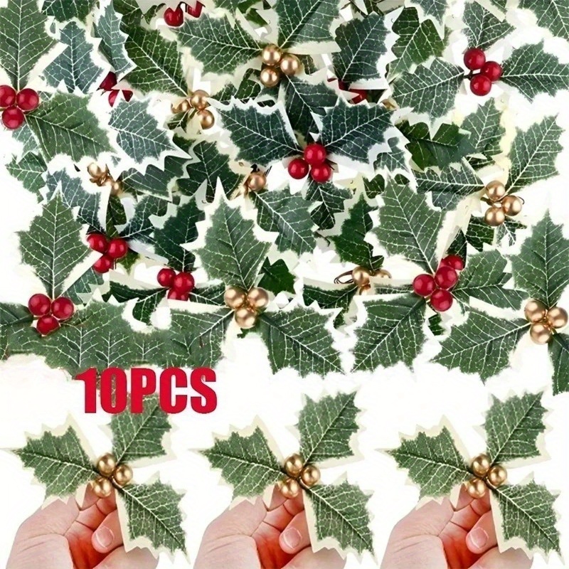 10 Pcs Artificial Holly Berrie - Christmas Wreath Fake recensione e prezzo