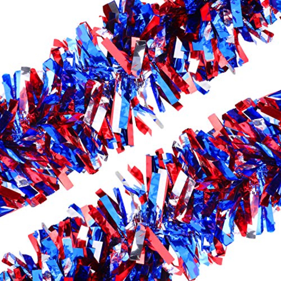 33FT Patriotic Glitter Tinsel  - Tinsel Garland Decoration recensione e prezzo