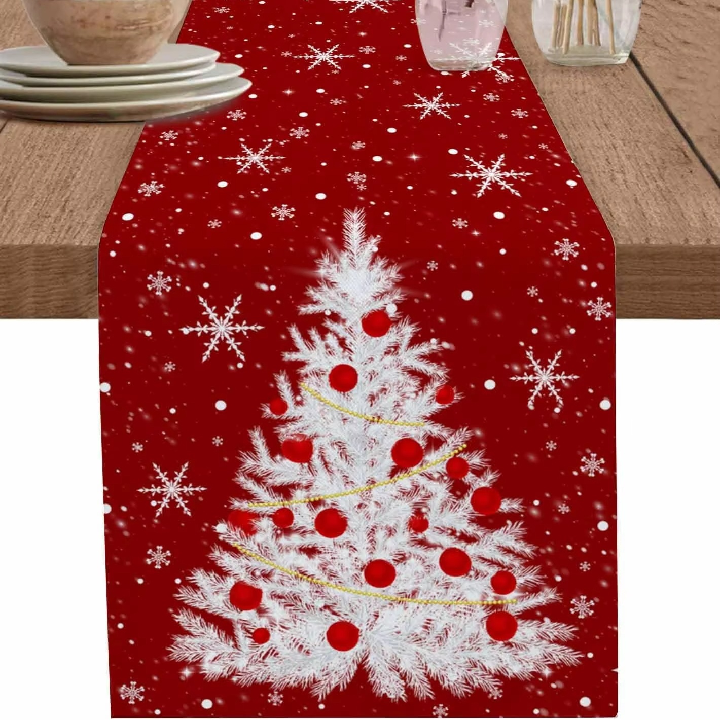 Red Table Runner Christmas Tre - Christmas Table Runner recensione e prezzo
