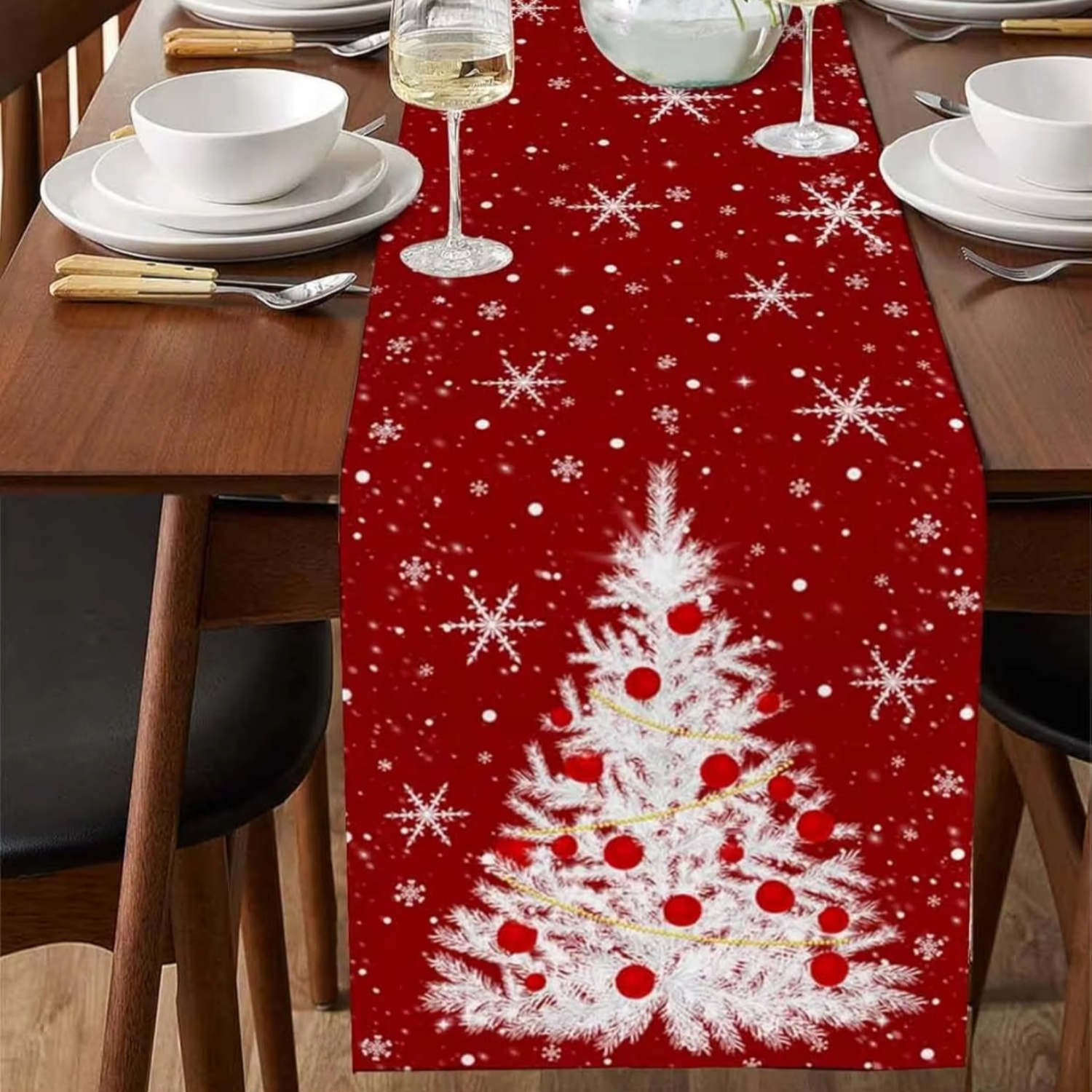 Red Table Runner Christmas Tre - Christmas Table Runner recensione e prezzo