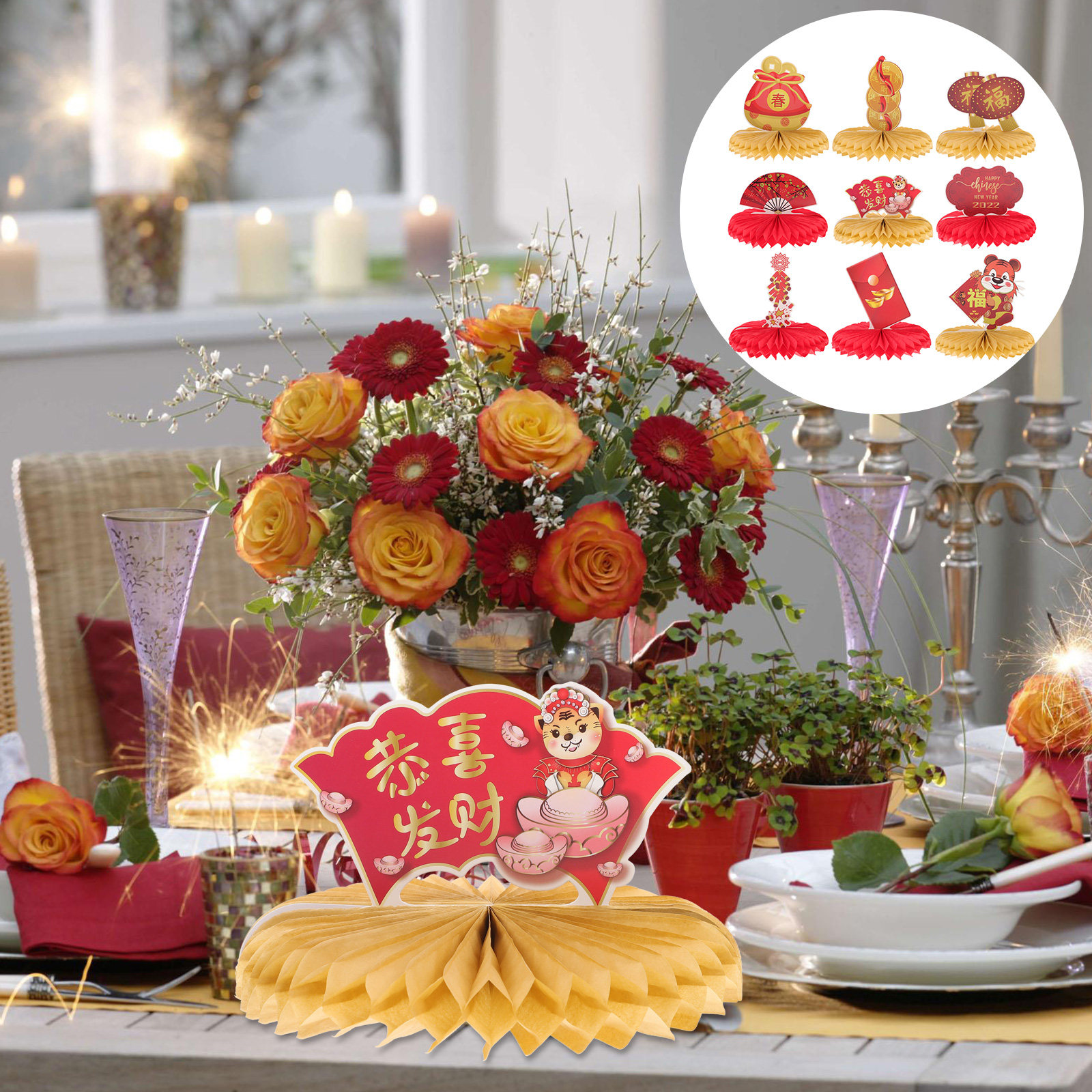 9Pcs Honeycomb Ball Party Deco - Ornament Ball Set recensione e prezzo