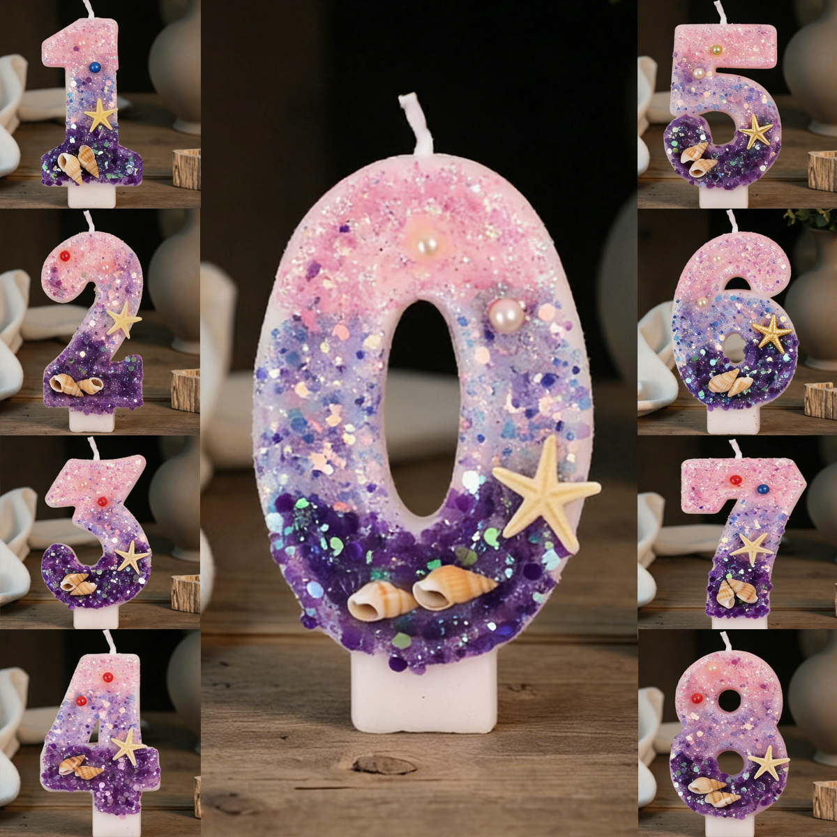 Three Color Gradient Mermaid 0 - Holiday Candle Set recensione e prezzo