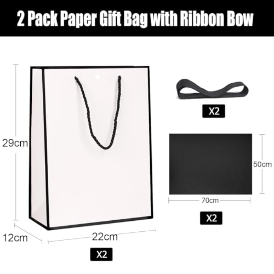 Gift Bags for Presents, 2 Pack - Ribbon Bow Gift recensione e prezzo