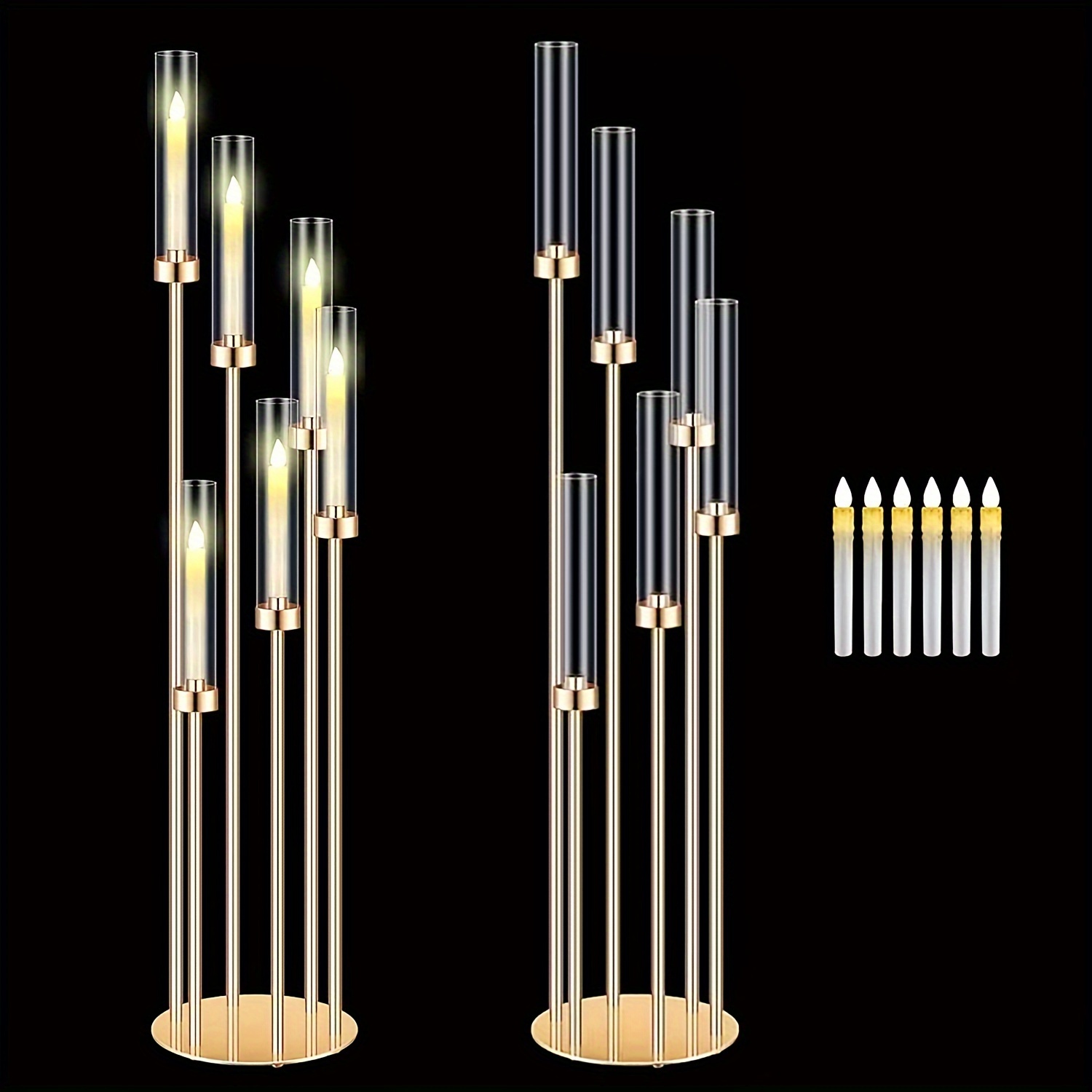 2 Sets Floor Candelabra 6 Arms - Holiday Candle Set recensione e prezzo
