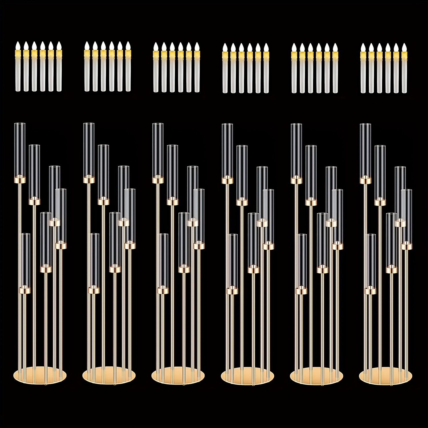 2 Sets Floor Candelabra 6 Arms - Holiday Candle Set recensione e prezzo