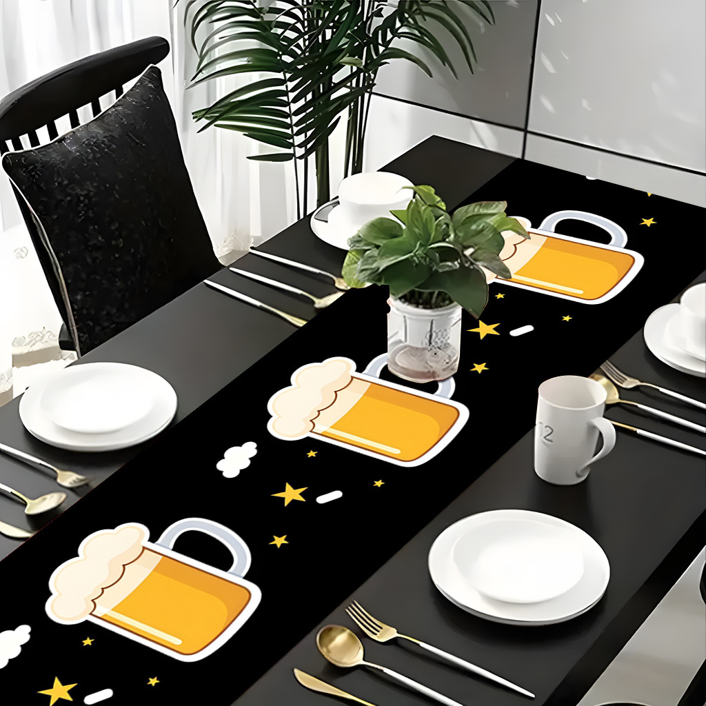 1pc 2D Flat Printed Table Runn - Christmas Table Runner recensione e prezzo