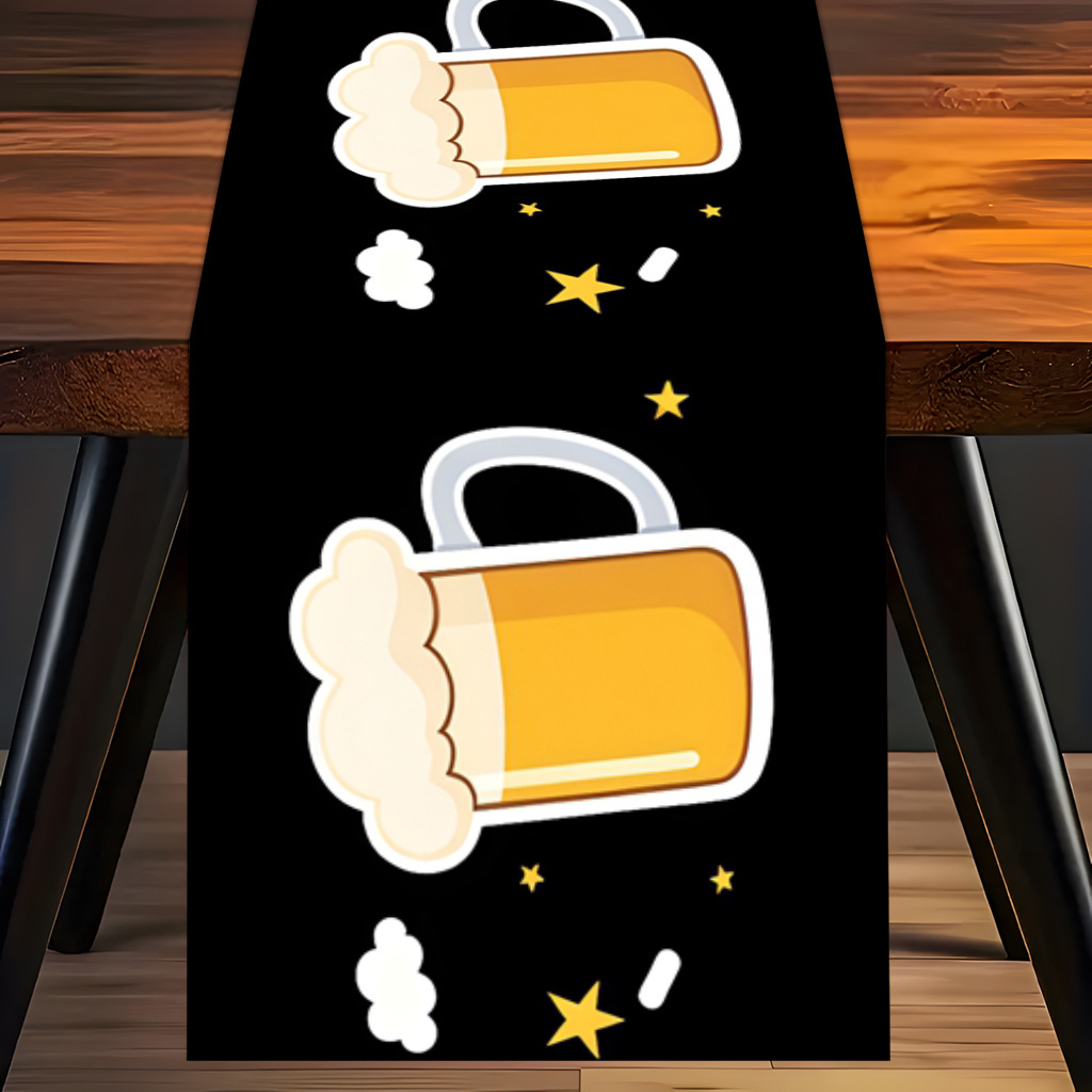 1pc 2D Flat Printed Table Runn - Christmas Table Runner recensione e prezzo