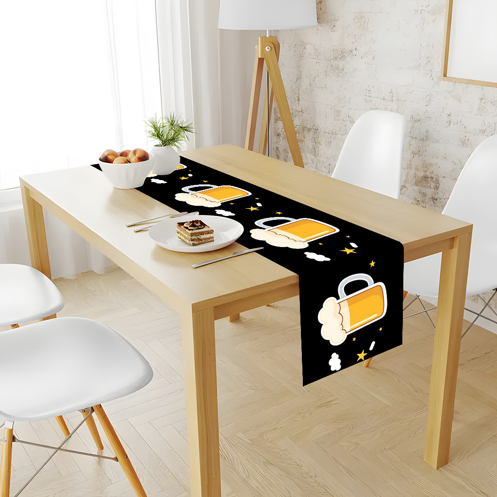 1pc 2D Flat Printed Table Runn - Christmas Table Runner recensione e prezzo