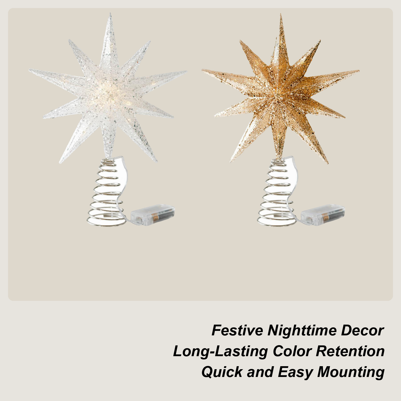 Christmas Star Tree Topper Wit - Star Tree Topper recensione e prezzo
