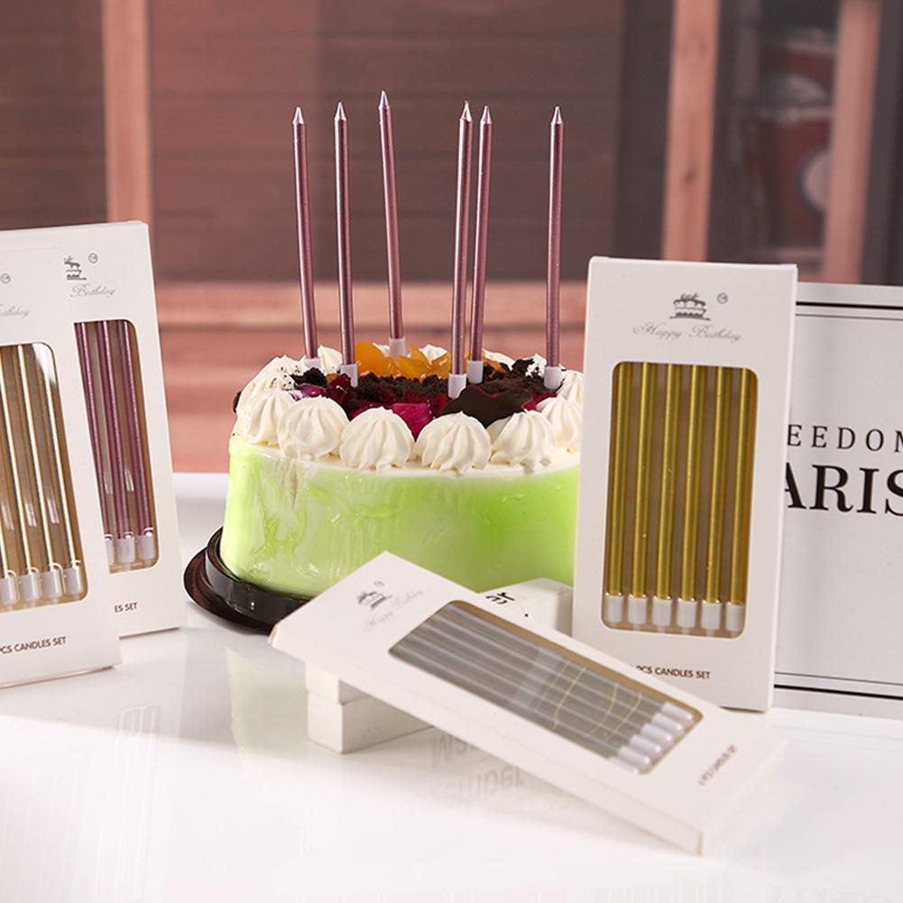 6/18pcs Metal Gold Silver Birt - Holiday Candle Set recensione e prezzo