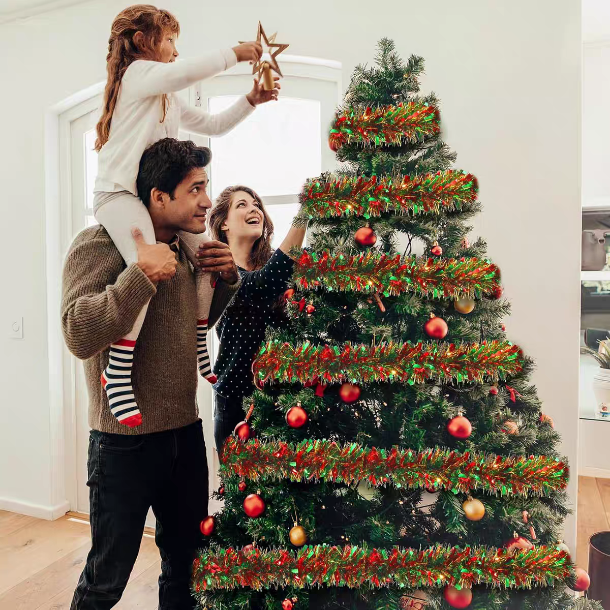 2/10M Christmas Tinsel Garland - Tinsel Garland Decoration recensione e prezzo