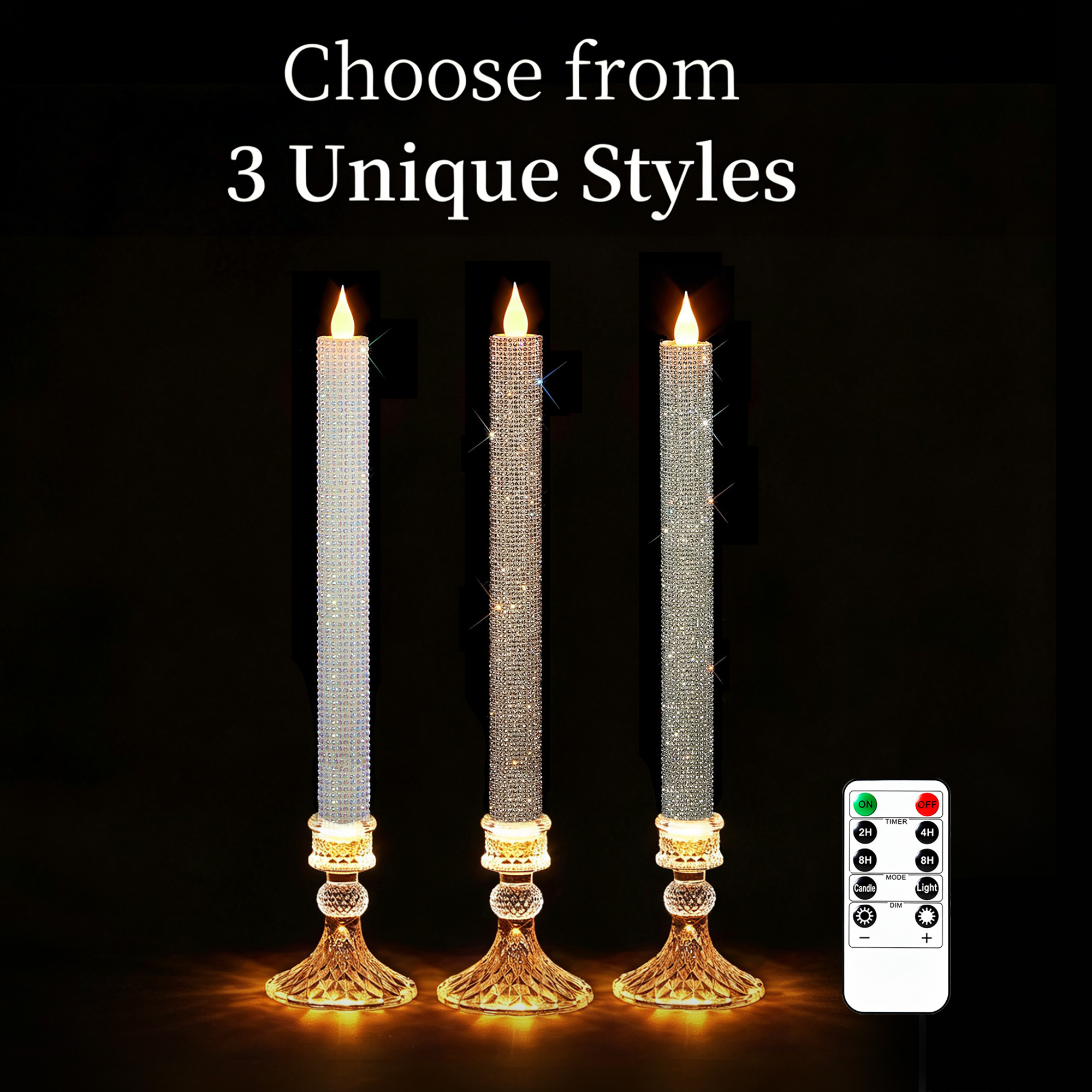 Flameless Taper Candle Set of  - Holiday Candle Set recensione e prezzo