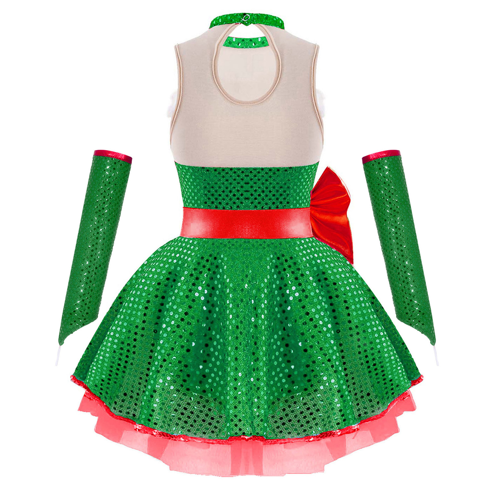 Teen Girls Christmas Sleeveles - Elf Costume Christmas recensione e prezzo