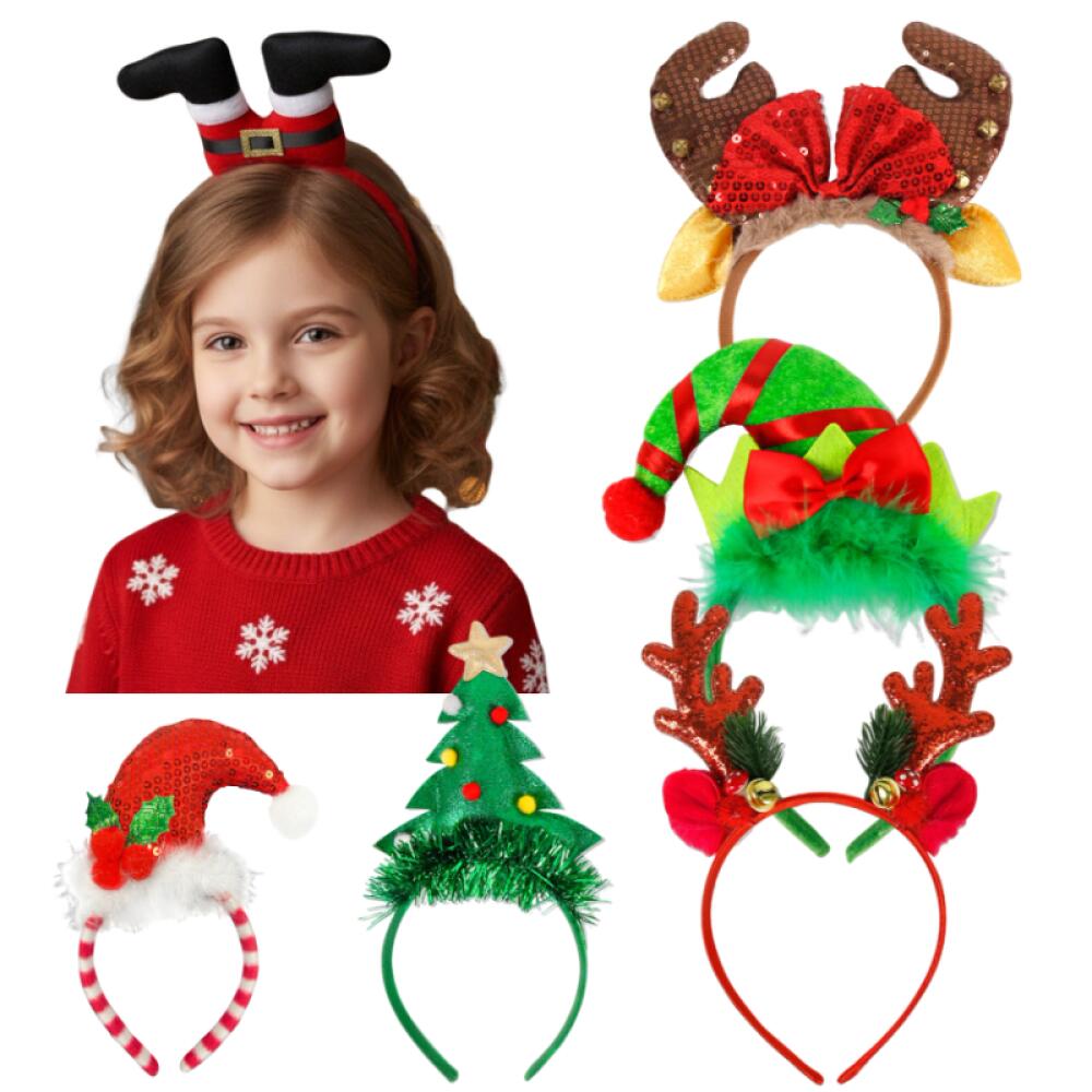 1 Piece/5Pcs Funny Santa Claus - Reindeer Antlers Headband recensione e prezzo