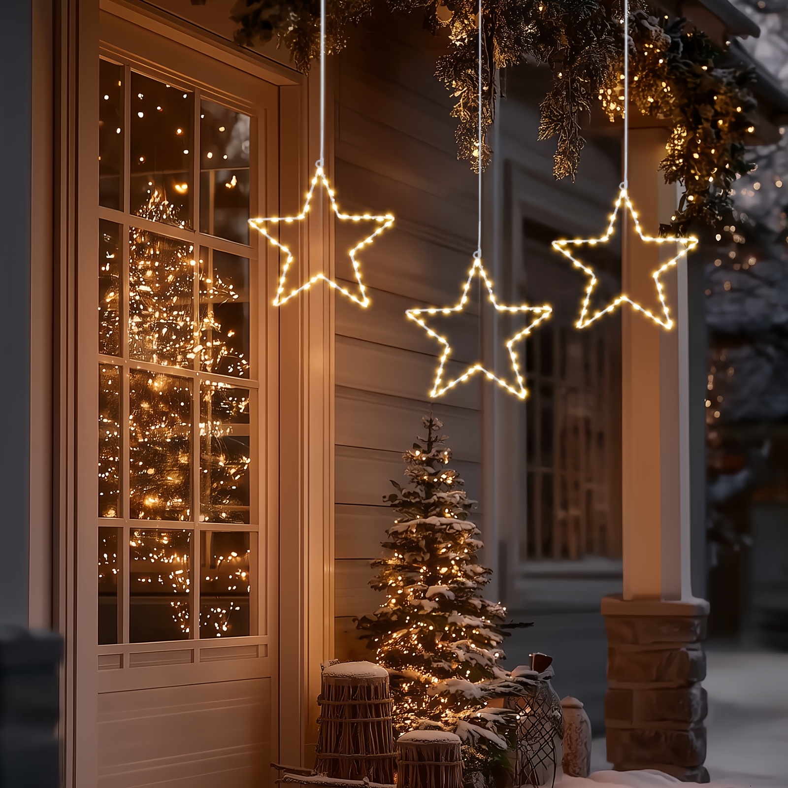 6/3pcs Battery Operated Hangin - Christmas Lights Outdoor recensione e prezzo