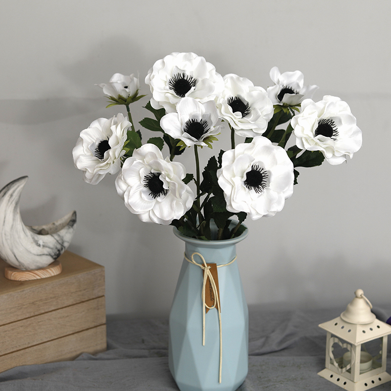 New 3 Heads Anemone Fake Flowe - Christmas Wreath Fake recensione e prezzo