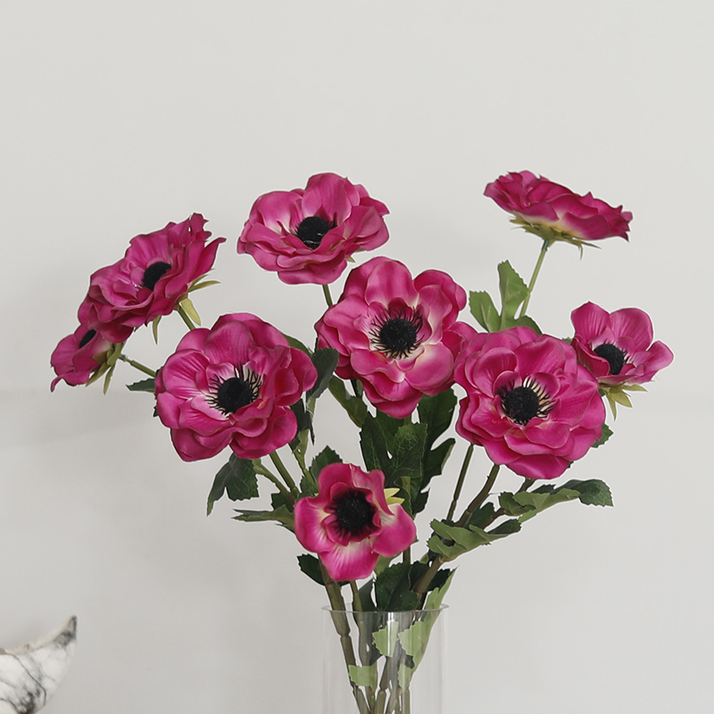New 3 Heads Anemone Fake Flowe - Christmas Wreath Fake recensione e prezzo