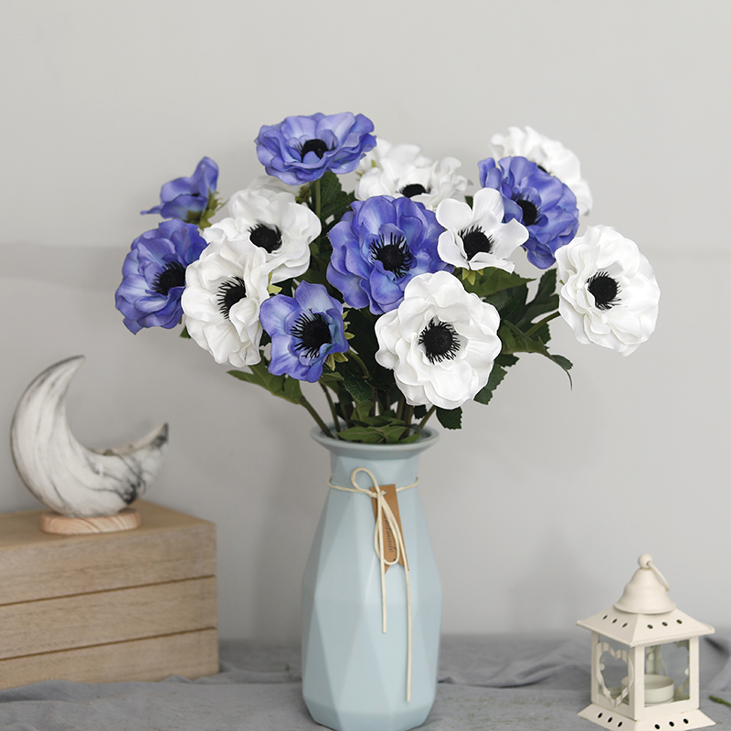 New 3 Heads Anemone Fake Flowe - Christmas Wreath Fake recensione e prezzo