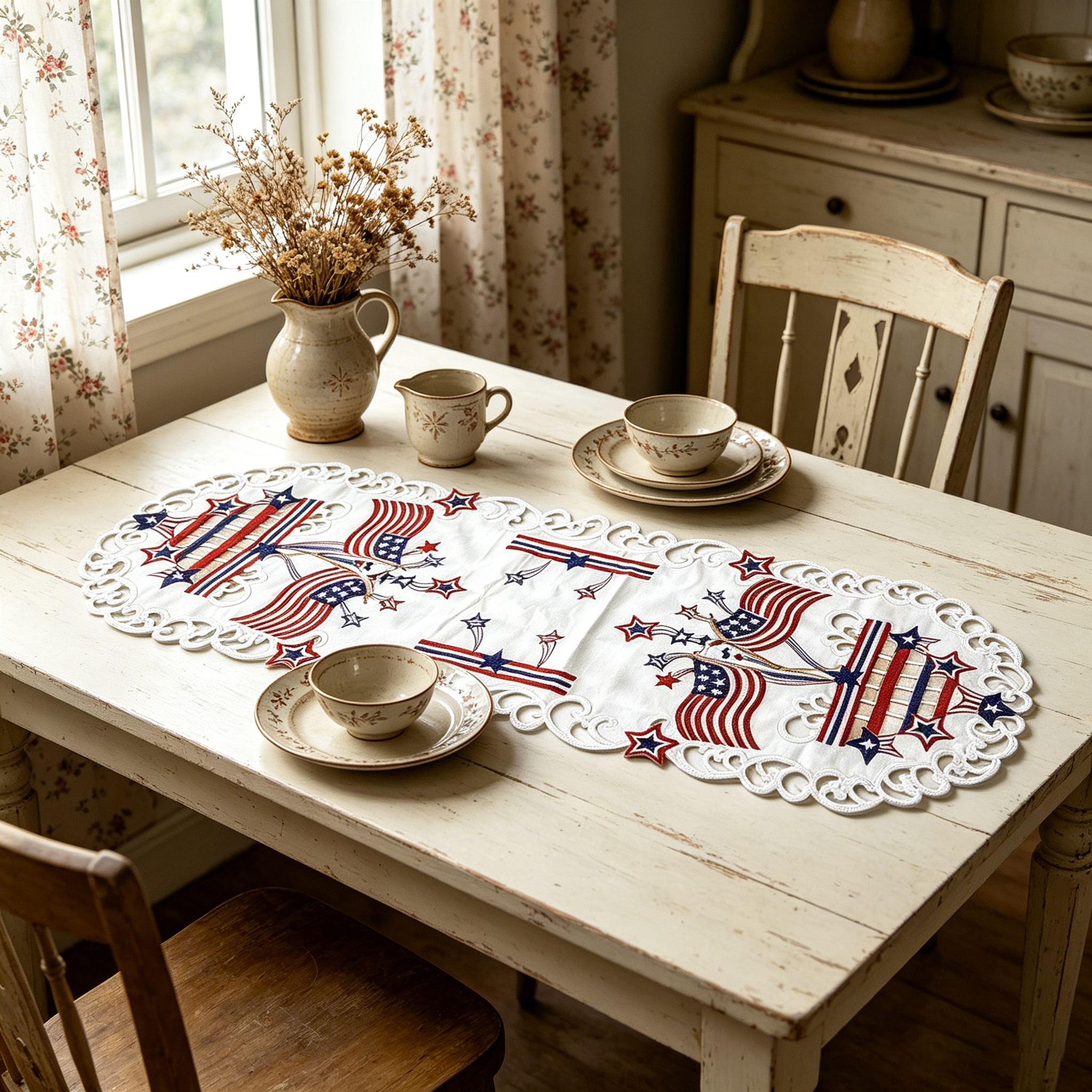 USA Independence Day Flag Embr - Christmas Table Runner recensione e prezzo