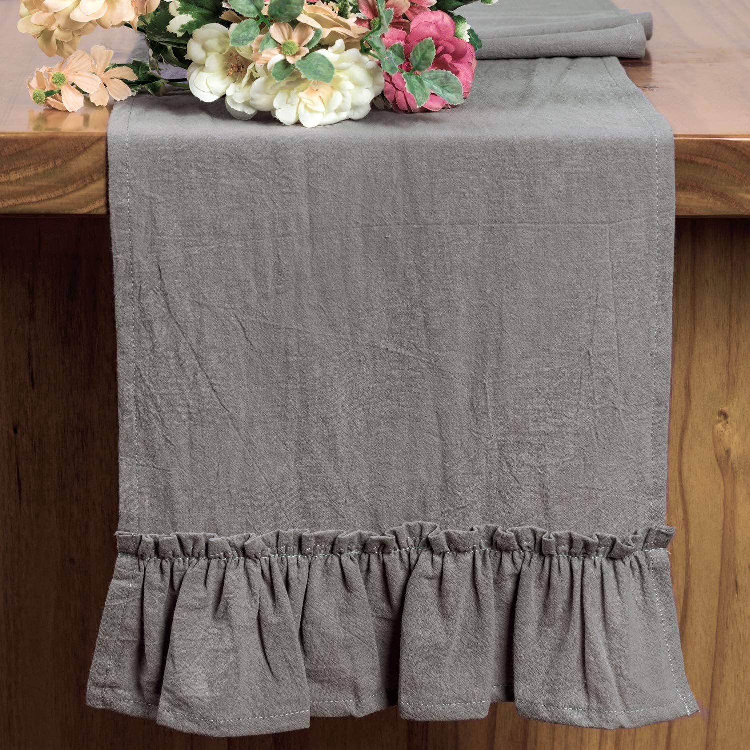 Cotton Ruffles Table Runner Ev - Christmas Table Runner recensione e prezzo
