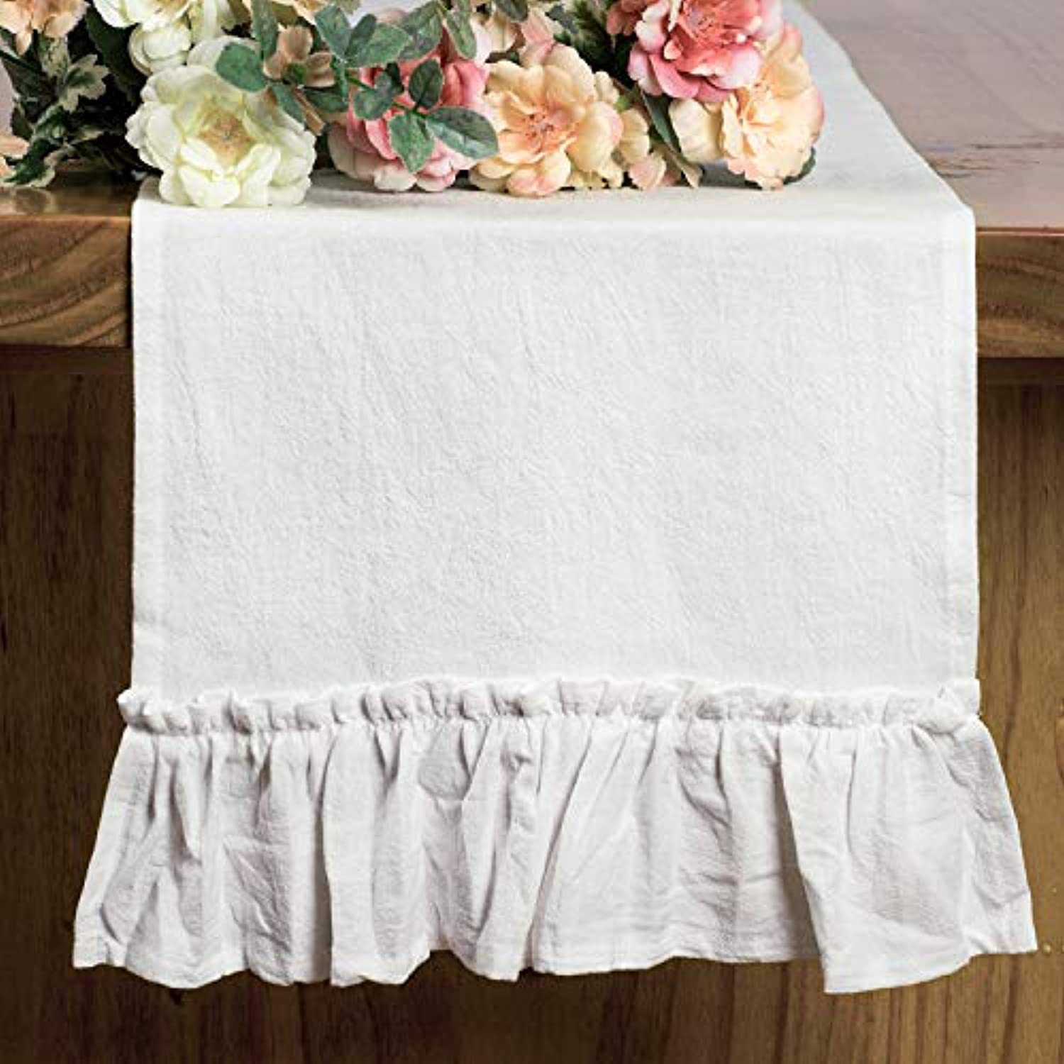 Cotton Ruffles Table Runner Ev - Christmas Table Runner recensione e prezzo