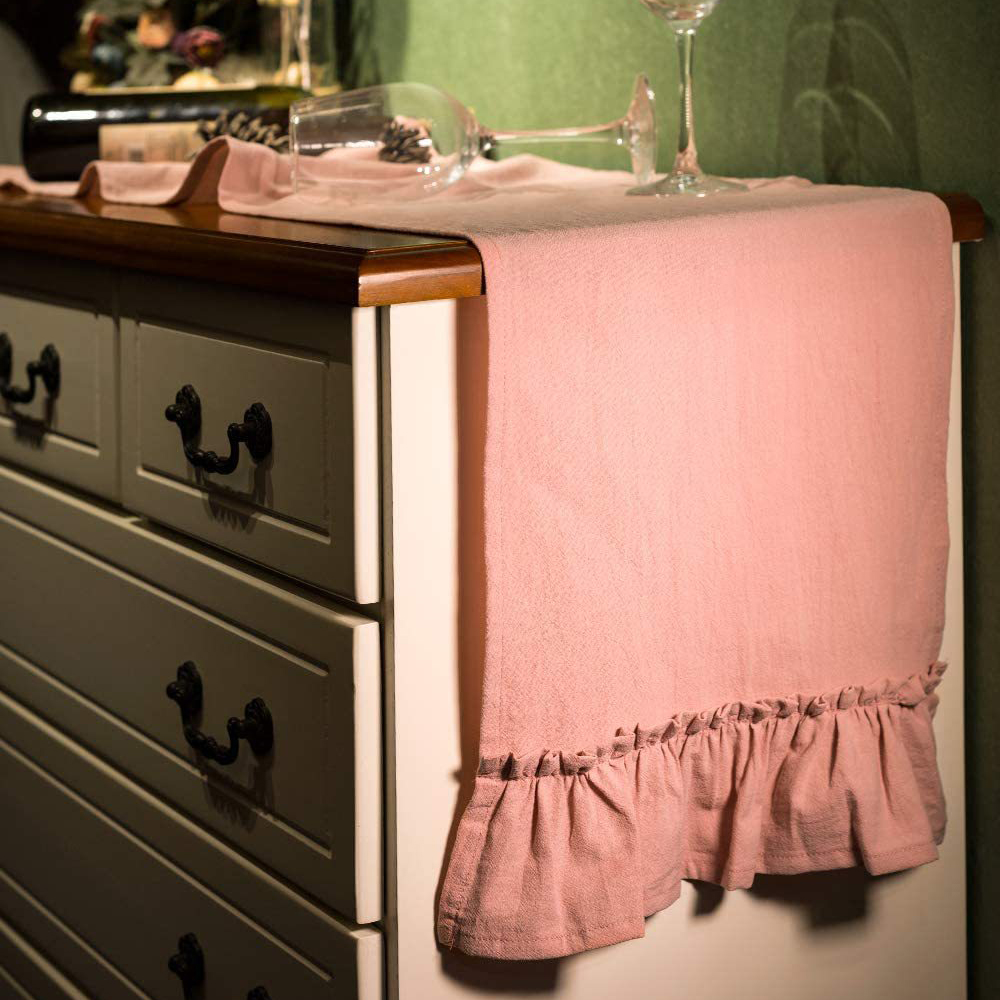 Cotton Ruffles Table Runner Ev - Christmas Table Runner recensione e prezzo