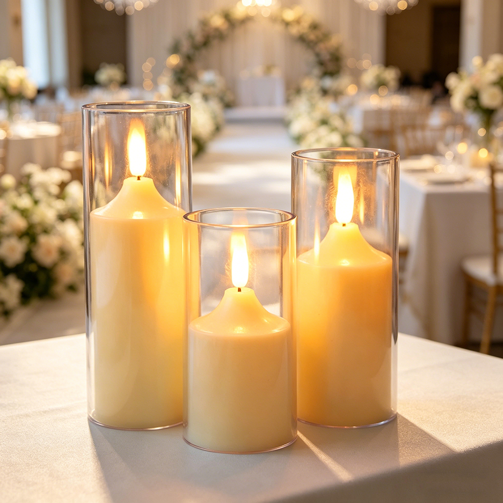 3pcs/ set LED Flameless Flicke - Holiday Candle Set recensione e prezzo