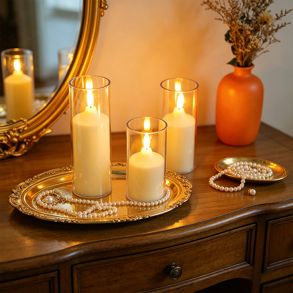 3pcs/ set LED Flameless Flicke - Holiday Candle Set recensione e prezzo