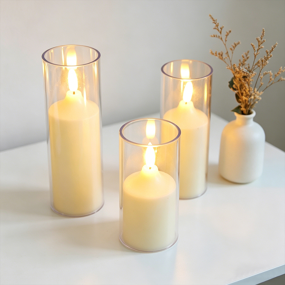 3pcs/ set LED Flameless Flicke - Holiday Candle Set recensione e prezzo
