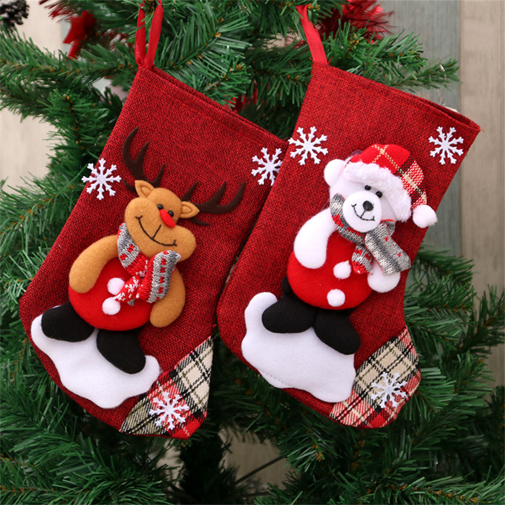 Linen Christmas Stockings Gift - Christmas Stocking Hanging recensione e prezzo