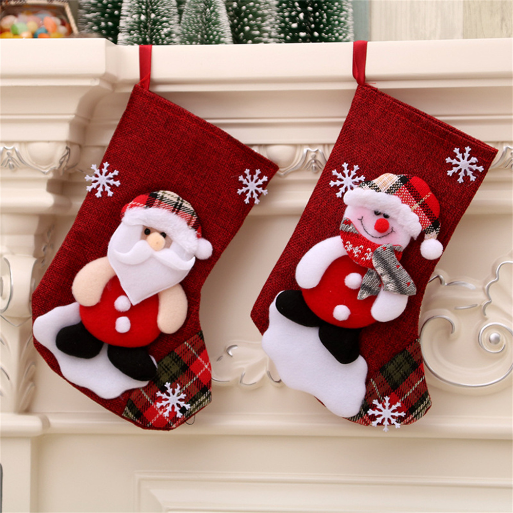 Linen Christmas Stockings Gift - Christmas Stocking Hanging recensione e prezzo