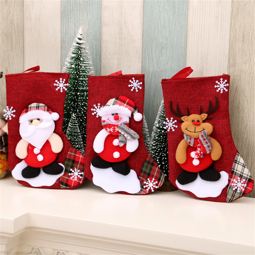 Linen Christmas Stockings Gift - Christmas Stocking Hanging recensione e prezzo