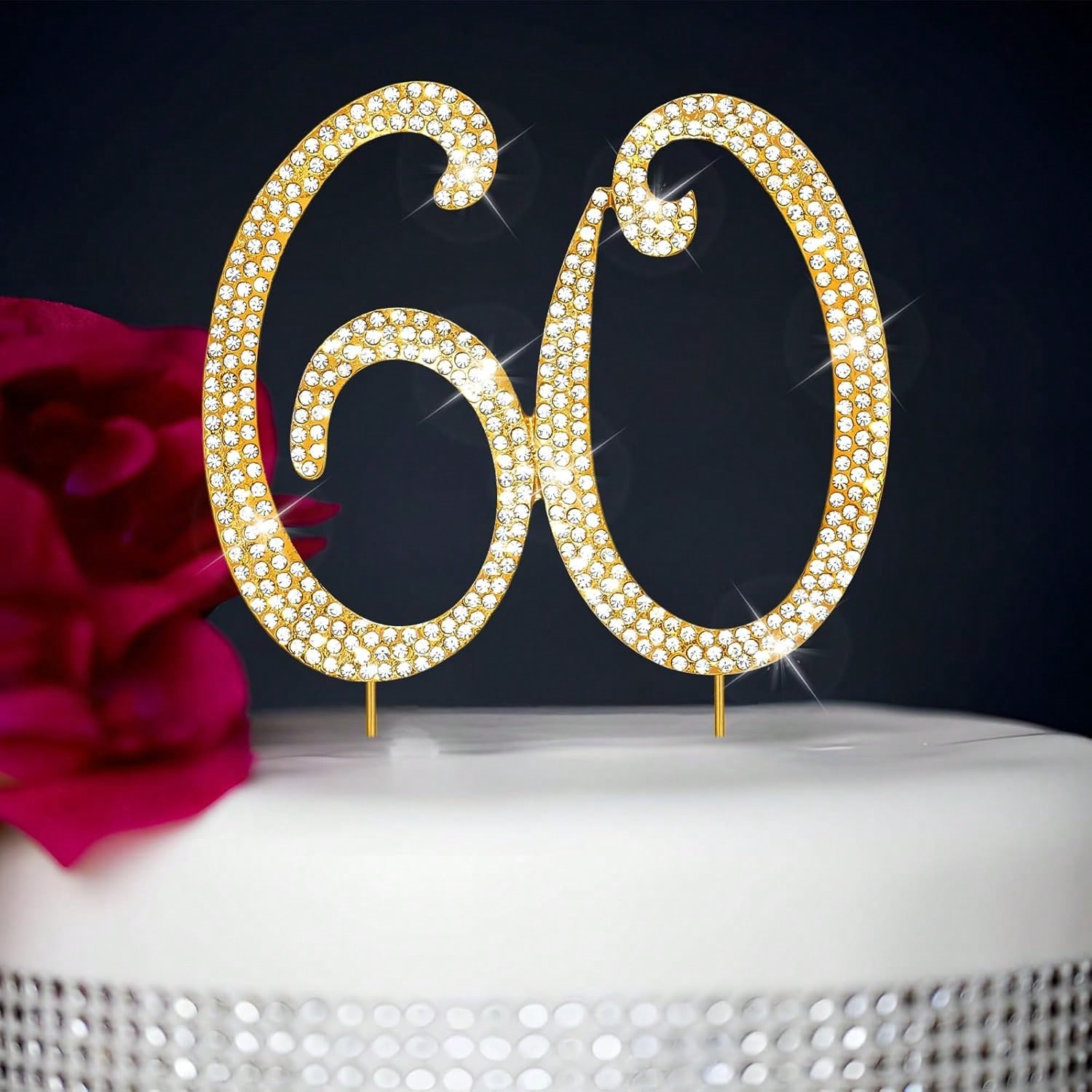 Large Gold Rhinestone Number C - Holiday Candle Set recensione e prezzo