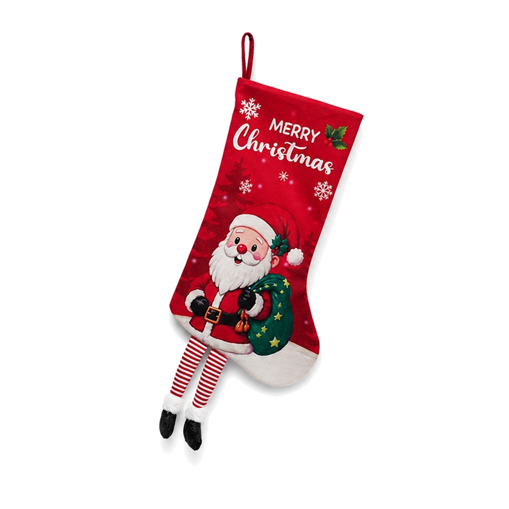 Christmas Stocking Decor Long  - Christmas Stocking Hanging recensione e prezzo