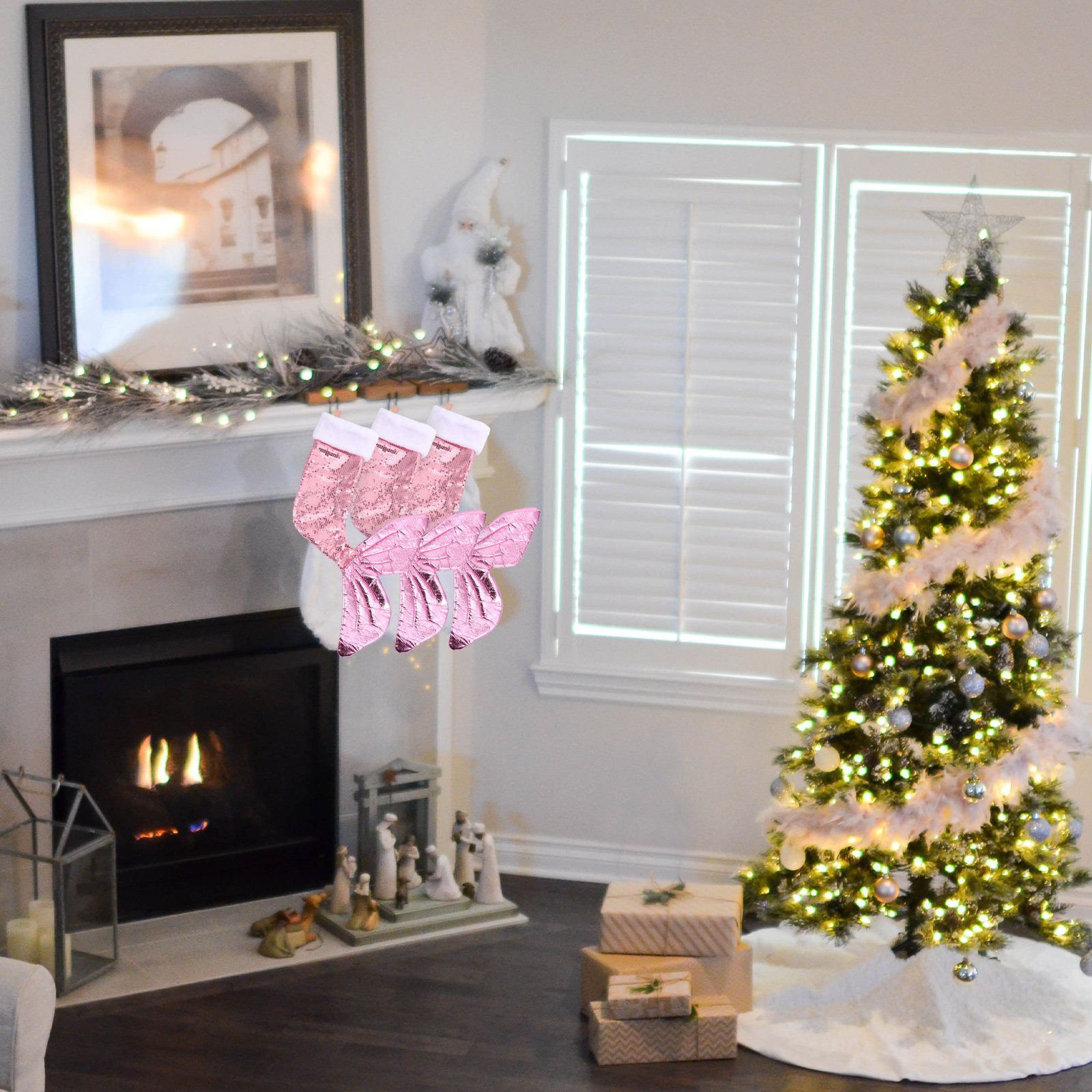 Sequins Mermaid Tail Stocking  - Christmas Stocking Hanging recensione e prezzo