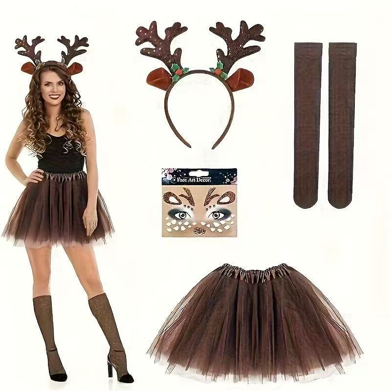 Reindeer Costume Set Antler He - Reindeer Antlers Headband recensione e prezzo