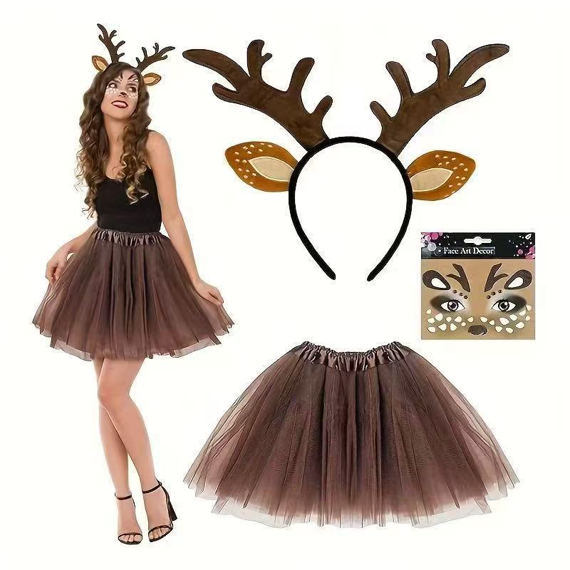 Reindeer Costume Set Antler He - Reindeer Antlers Headband recensione e prezzo