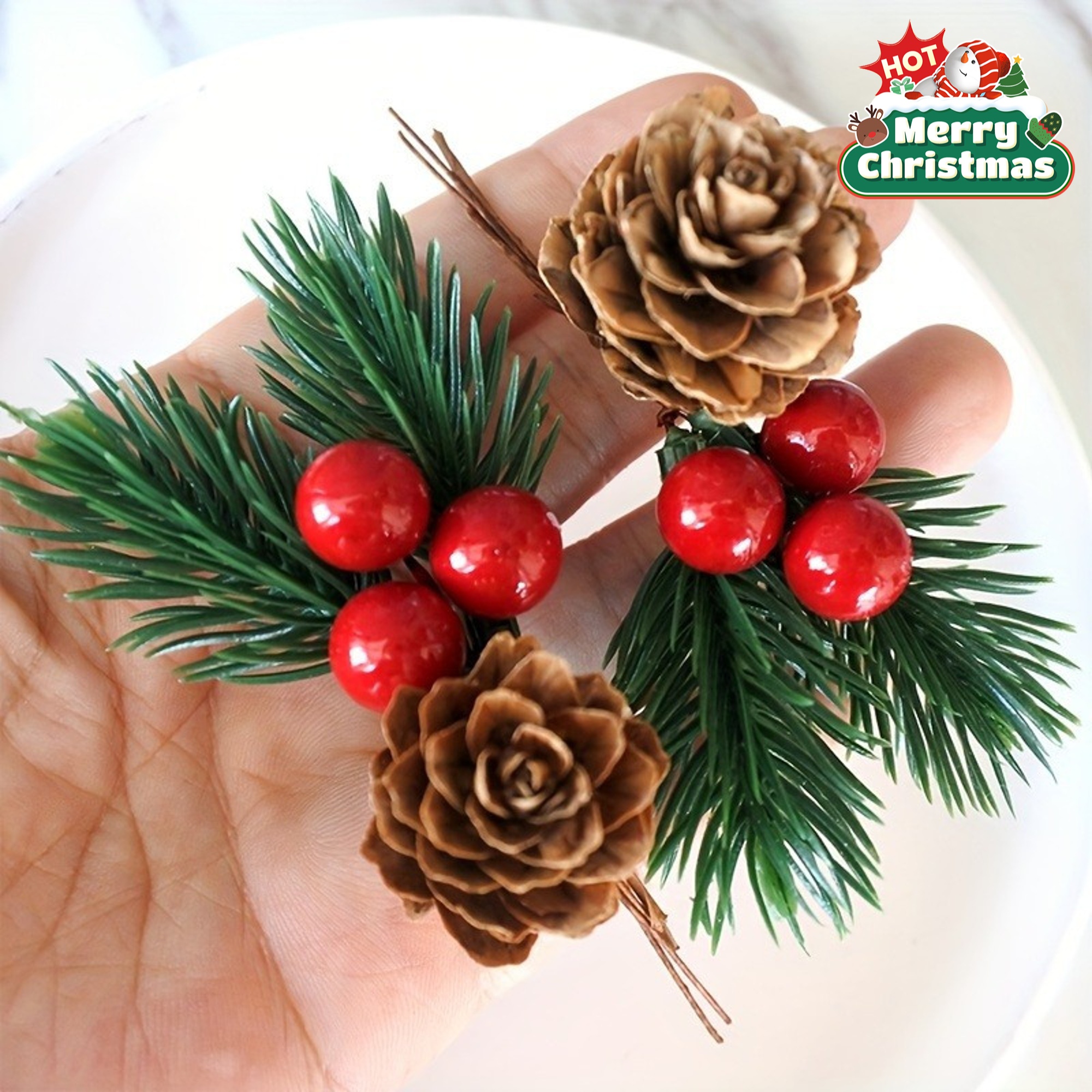 10pcs Set of Artificial Pine C - Christmas Tree Artificial recensione e prezzo