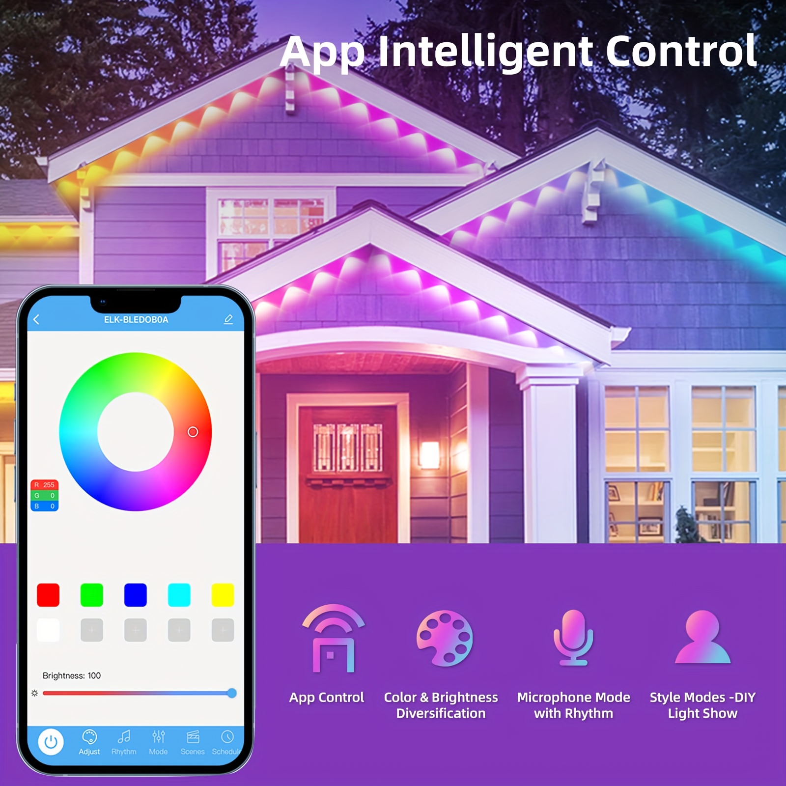 RGB+IC Smart Outdoor Eaves Lig - Christmas Lights Outdoor recensione e prezzo