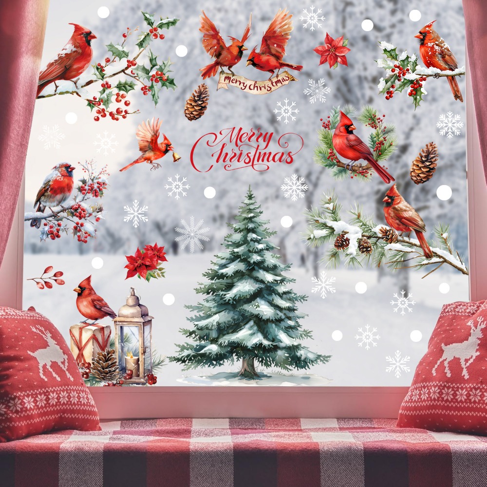 9pcs Christmas Window Decals C - Snowflake Window Decal recensione e prezzo