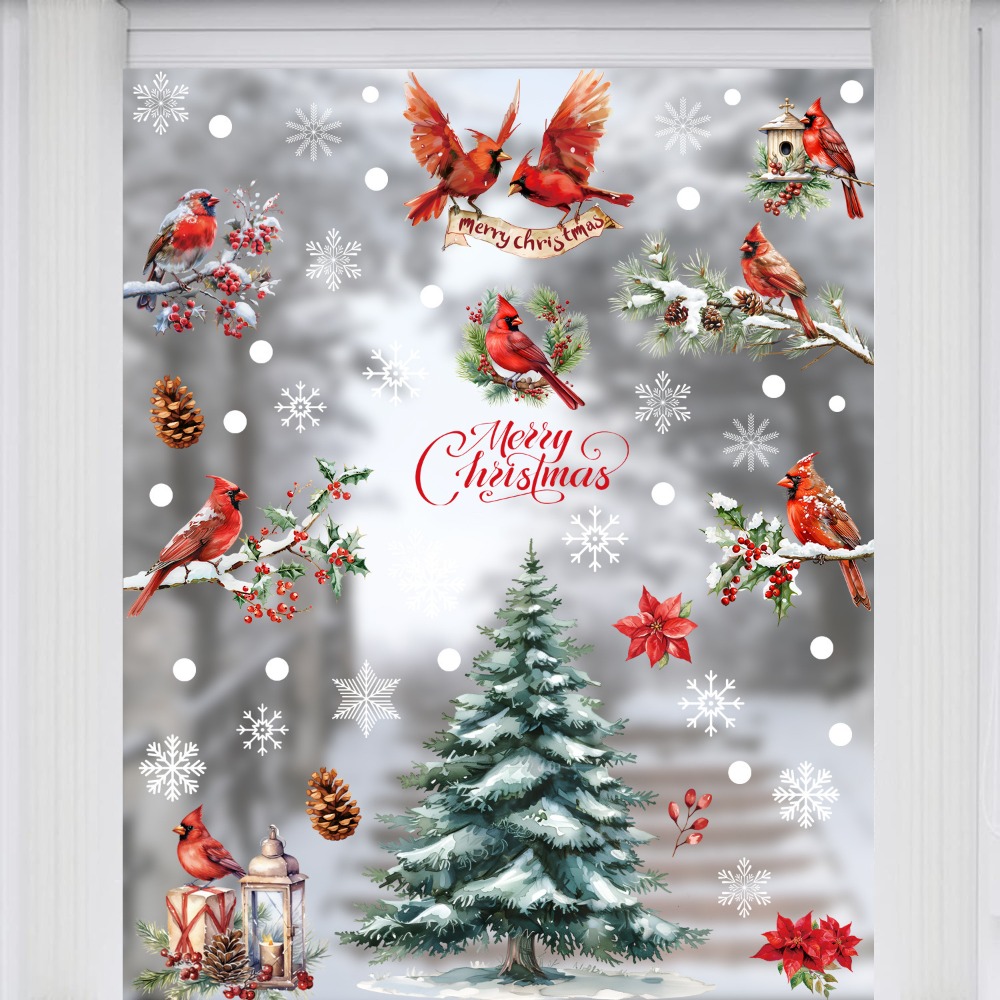9pcs Christmas Window Decals C - Snowflake Window Decal recensione e prezzo